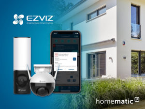 Homematic IP App unterstützt EZVIZ Kameras