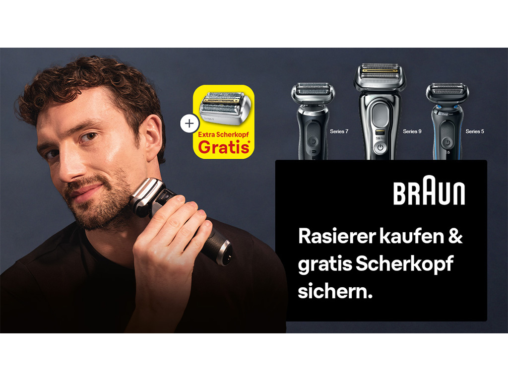 Braun startet mit Gratis-Scherkopf-Aktion ins dritte Quartal