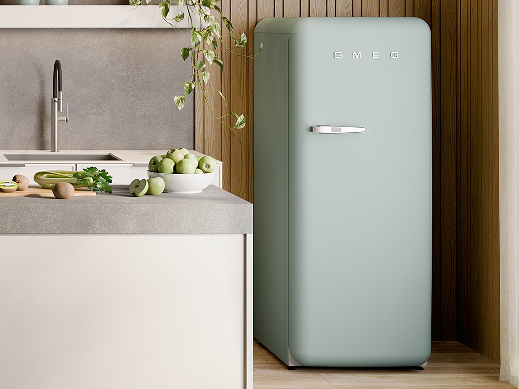 Smeg bringt FAB28-Kühlschränke in Sea Salt Green