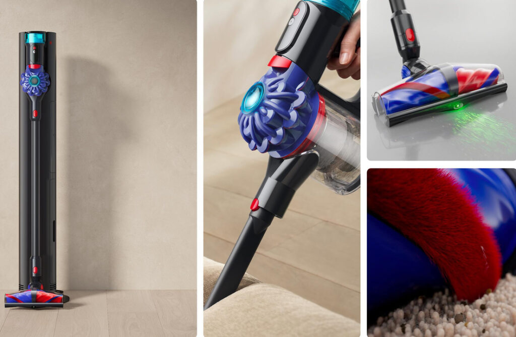 Dyson V10 Konical Staubsauger mit Selbstentleerung.