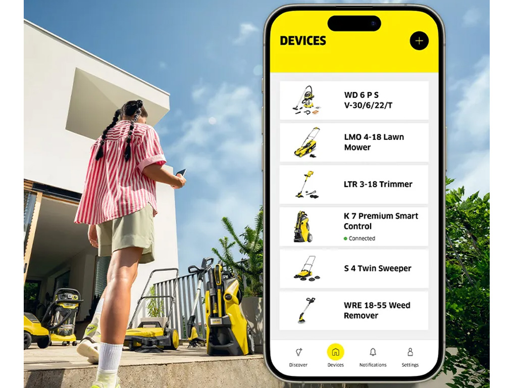 Tipps und intelligente Gerätekontrolle mit Kärcher-App