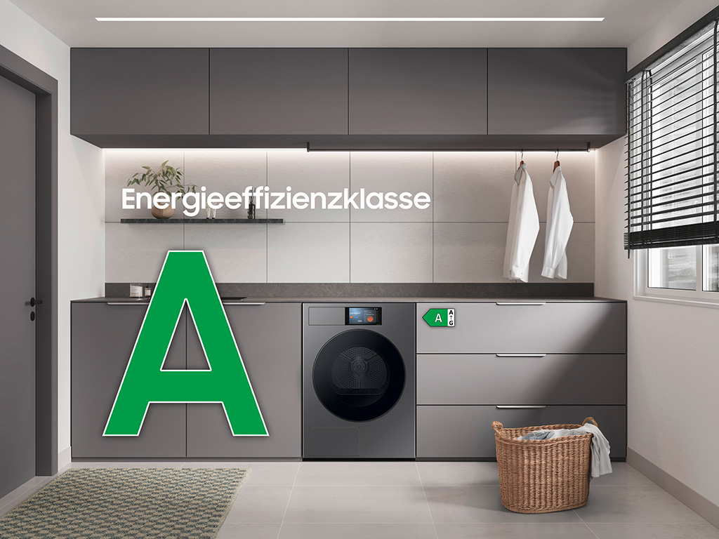 Acht neue Samsung Trockner erreichen EU-Energieeffizienzklasse A