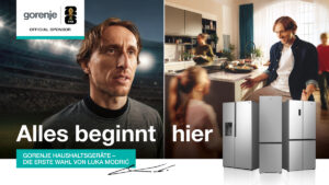 Luka Modrić ist in diesem Jahr das Markengesicht von Gorenje Hausgeräten