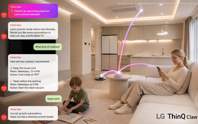 LG ThinQ Claw vernetzt Hausgeräte.